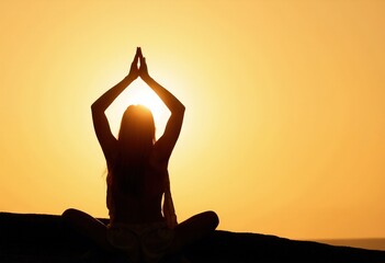 silhouette of a person in position