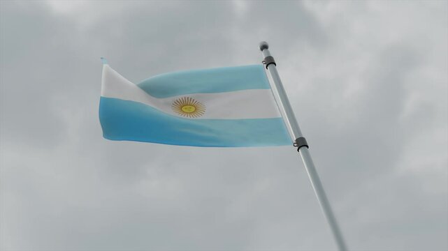 argentina country flag waving