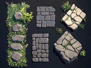 Stone Path Game Assets
