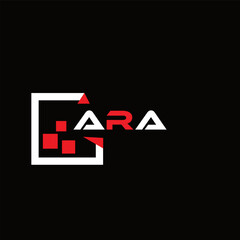  ARA creative minimalist letter logo.  ARA unique vector initials alphabet letter logo design © Sihab Hasan