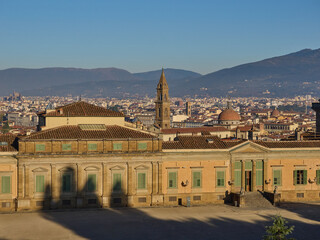 Obraz premium Palazzo Pitti from the Boboli Gardens (Giardino di Boboli) in Florence, Italy 