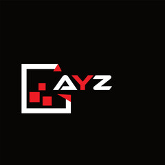  AYZ creative minimalist letter logo.  AYZ unique vector initials alphabet letter logo design