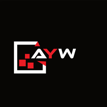  AYW creative minimalist letter logo.  AYW unique vector initials alphabet letter logo design