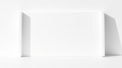 A square book cover mockup featuring a blank white book with realistic shadow effects on a plain background, blank, mockup, white