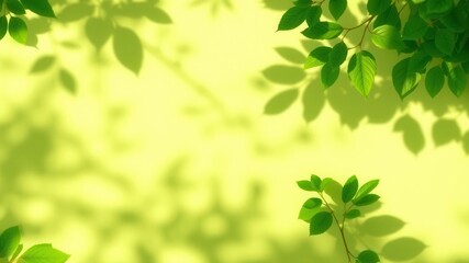 Fototapeta premium Leaf shadows creating a geometric pattern on a textured cement background, leaves, pattern