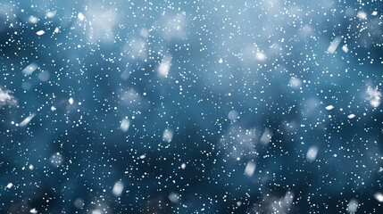 Winter Snowfall: A mesmerizing blizzard scene, showcasing countless snowflakes falling against a deep blue backdrop. The image evokes a sense of serene winter magic. 