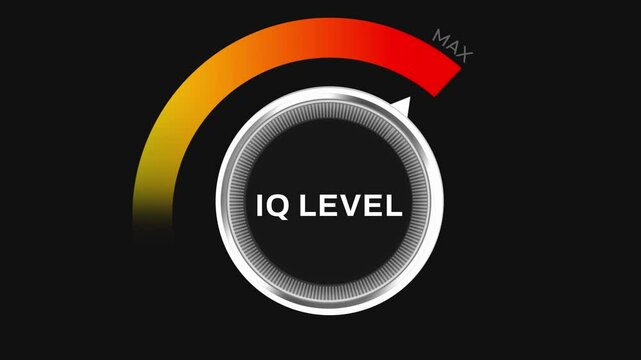 Node turning full and showing maximum IQ level with glowing bar, 4k animation