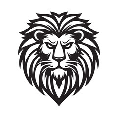 Lion head vector silhouette
