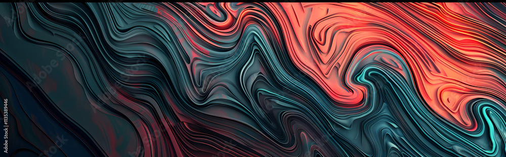Aufkleber abstract swirling colors: a captivating abstract digital artwork featuring a mesmerizing blend of vi