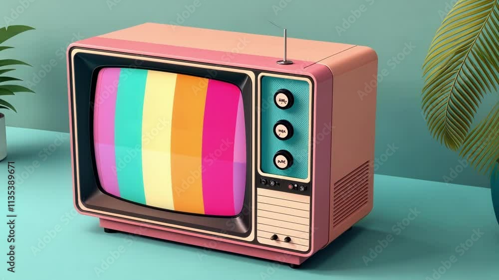 Poster retro color blocks bright blocky designs feature pastel hues where shimmering distortions reveal hid