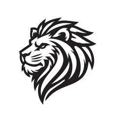 Lion head vector silhouette