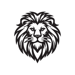 Lion head vector silhouette