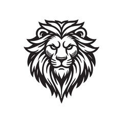 Lion head vector silhouette