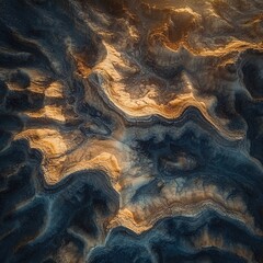 Obraz premium Abstract landscape exploration coastal region aerial photography natural environment high angle organic patterns and textures