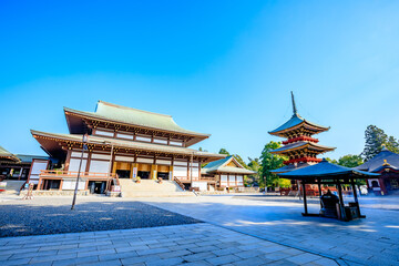 秋の成田山新勝寺　千葉県成田市　Naritasan Shinshoji Temple in autumn. Chiba Pref,...