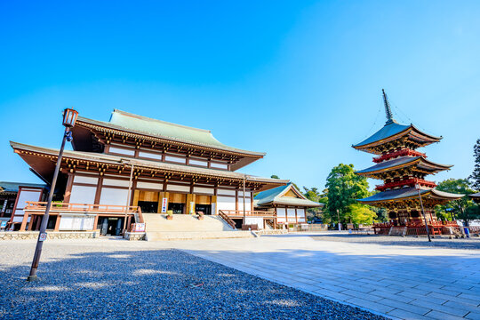 秋の成田山新勝寺　千葉県成田市　Naritasan Shinshoji Temple in autumn. Chiba Pref, Narita City.