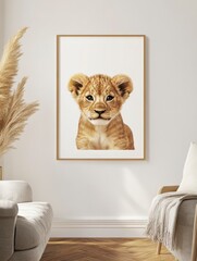 Lion cub Poster background