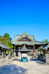 秋の成田山新勝寺　釈迦堂　千葉県成田市　Naritasan Shinshoji Temple in autumn. Shakado. Chiba Pref, Narita City.