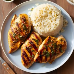 grilled chicken with rice