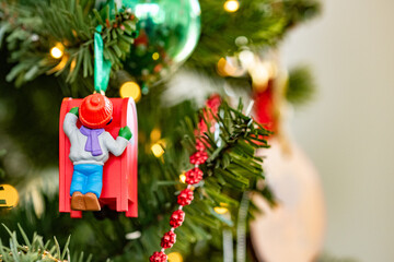 Christmas Holiday Ornament Child Mailing a Letter to Santa