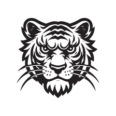 Tiger head vector silhouette