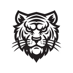 Tiger head vector silhouette
