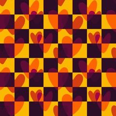 Valentine hearts seamless 14 February love pattern for wrapping paper