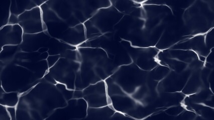 abstract pattern resembling light reflections on the surface of dark water. The dominant navy blue color creates a sense of depth, while the white lines mimic natural light reflections
