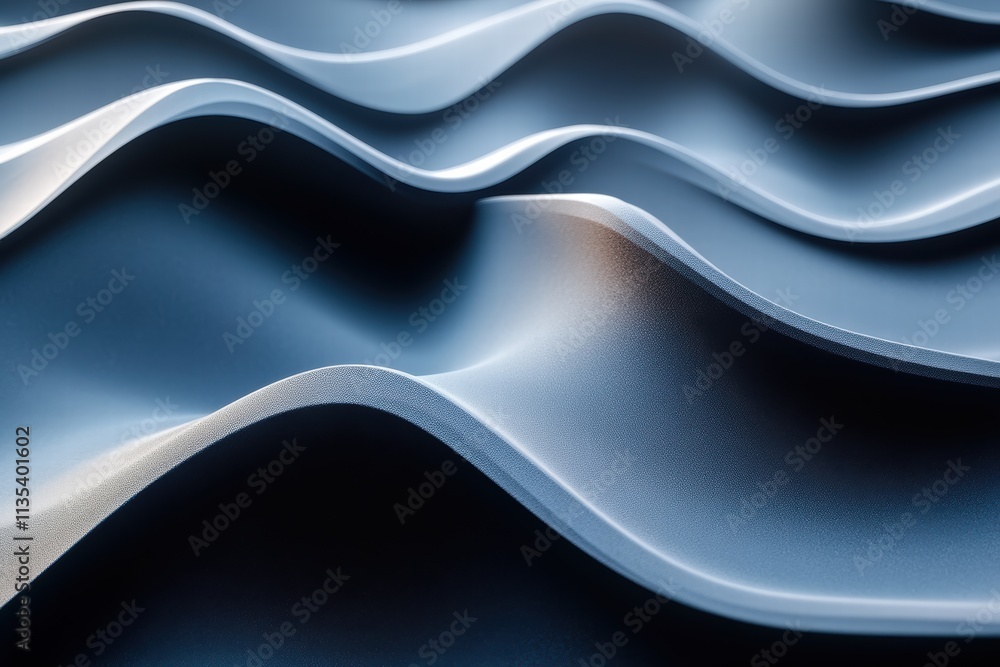 Aufkleber curved shapes on a dark gray background create a harmonious visual flow in abstract art