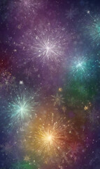 Fototapeta premium Background with bokeh effect: a mix of blue and red.