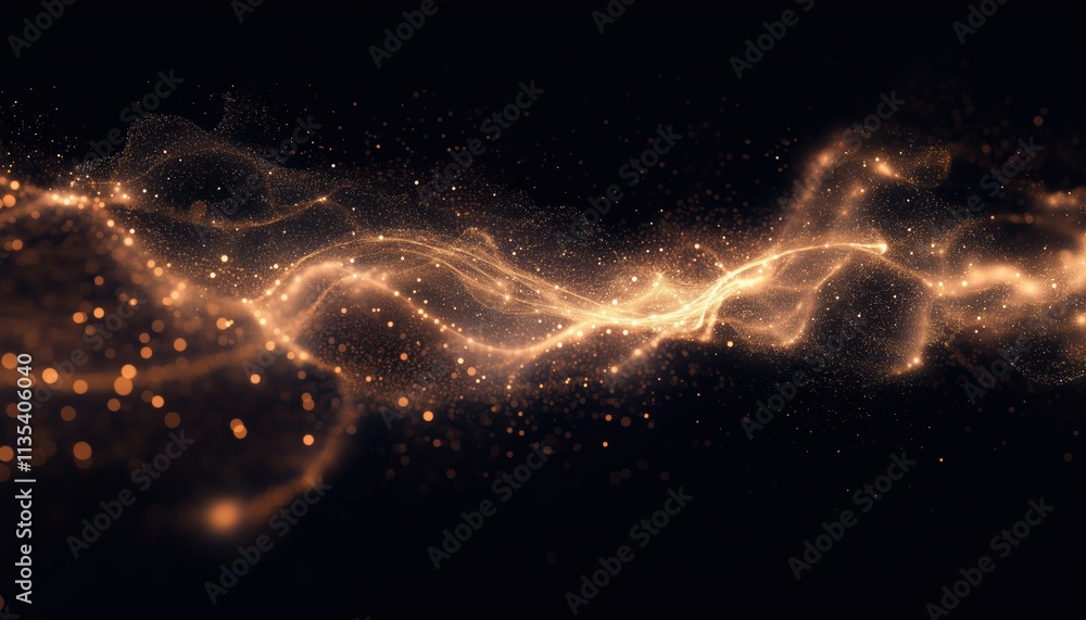 Poster high resolution image of fiery sparks in black background capturing the particles illuminated by fla