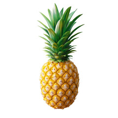 Fototapeta premium a yellow and green pineapple 3d render icon isolated on transparent background cutout