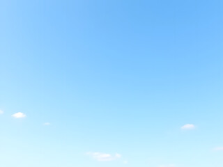 Bright Blue Sky with Fluffy White Clouds