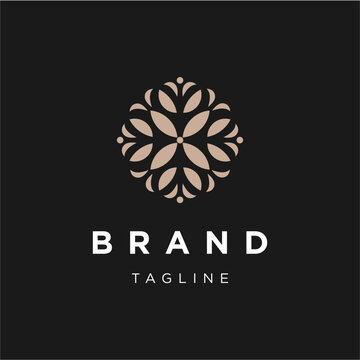minimalist fashion ornament logo flower spa yoga Free Vector,
