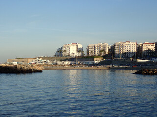 Obraz premium algeria, village, mediterranean sea, africa, north africa, algiers, aerial africa, algeria village, algerian, african village, algeria tourism, aerial, arab, road, arabic, jijel, morning, african.