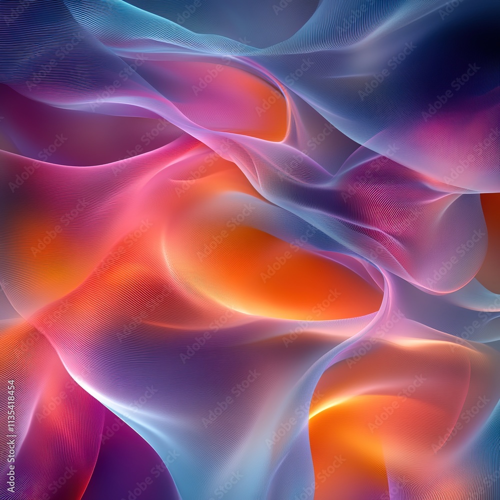 Poster dynamic abstract flowing colors digital art multimedia creative space close-up view visual harmony f
