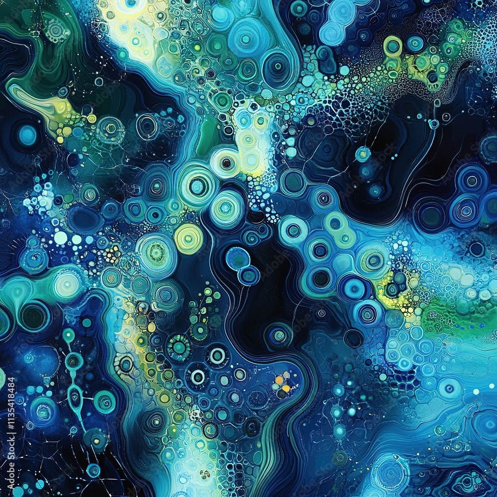 Poster exploring vibrant abstract art colorful patterns digital creation contemporary environment artistic 