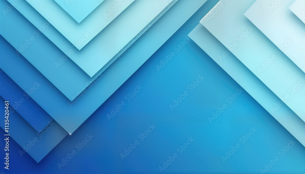 Poster Abstract design. Modern blue gradient background. Rectangular shapes create layers. Suitable for templates. Versatile graphic for slides, video calls. Clean, pro design. Perfect for digital