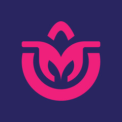 Beauty flower symbol abstract design