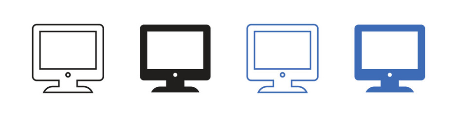 Vector Computer Icon Set. Monitor Icons