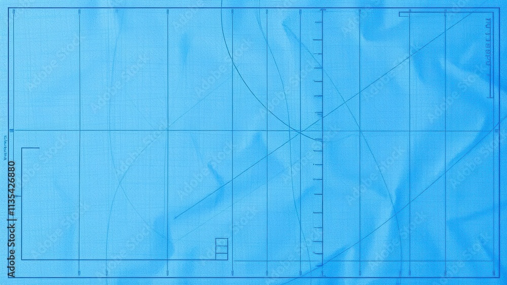 Aufkleber a close-up shot of a blueprint with a photo editing effect applied, giving it a unique and artistic 