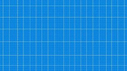 Blue print effect mockup with blueprint grid overlay on image of building facade, architecture, building