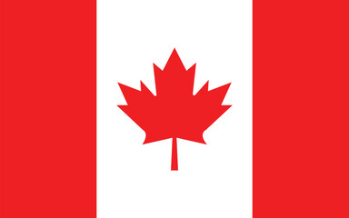 Canada flag vector design, Flag icon. Canada national flag, maple leaf.