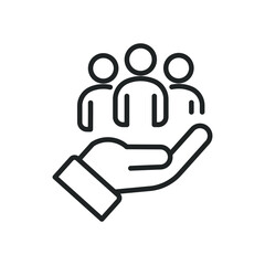 Human resources thin line icons. Editable stroke and Perfect pixel on transparent background