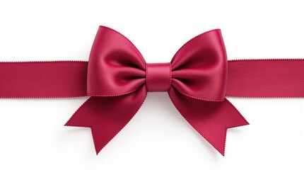 Fototapeta premium Bow in marsala color on the white background 