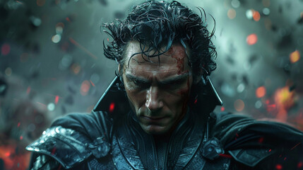 portrait of a man with a sword