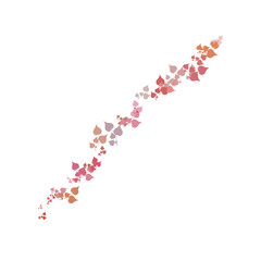 Gradient leaf flow forms beautiful diagonal lines