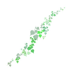 Gradient leaf flow forms beautiful diagonal lines