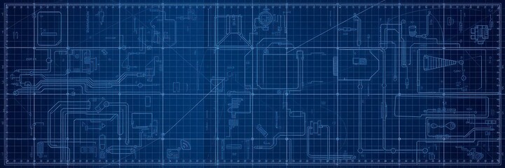 A blueprint effect generator overlay design with a grid texture and technical lines, texture, pattern, design