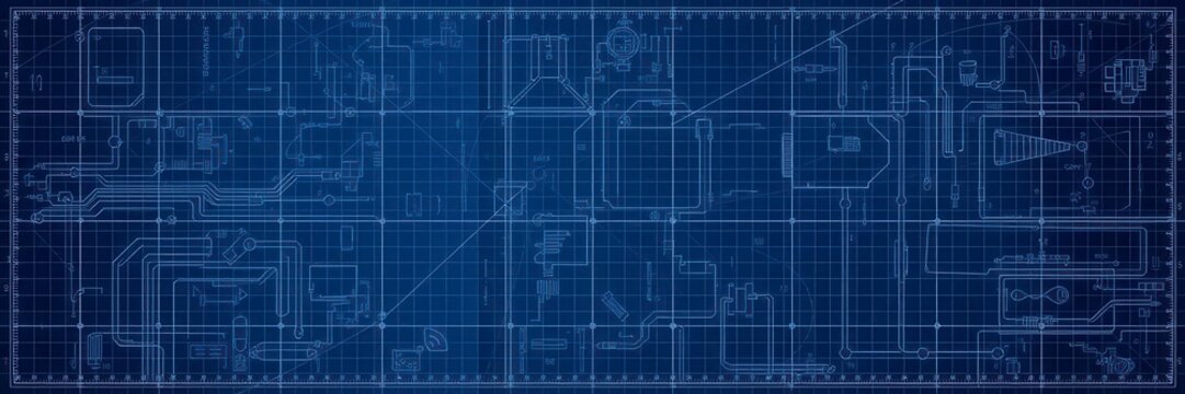 A blueprint effect generator overlay design with a grid texture and technical lines, texture, pattern, design